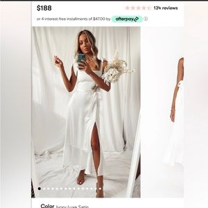 Show Me Your MuMu Garden Midi Dress in Ivory